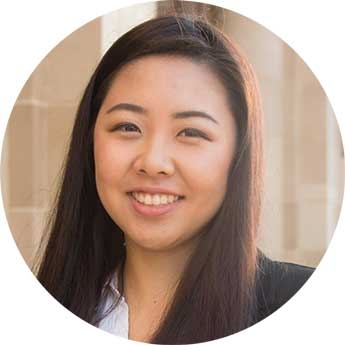 Headshot of Tina Xiwen Zhou in a circle format