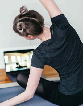 girl doing yoga