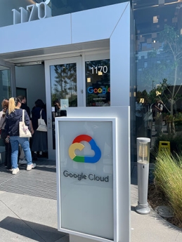 Photo of Google Cloud logo and sign