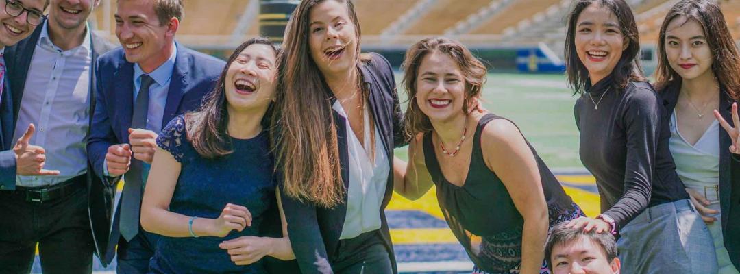  Karin and BHGAP grads pose for a photo on the Cal football field