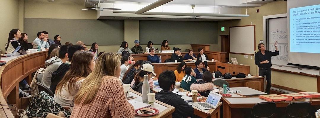 BHGAP students listen intently during a course lecture.