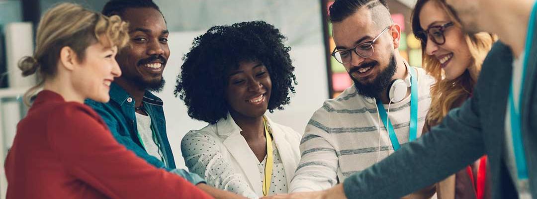 Group of diverse young professionals