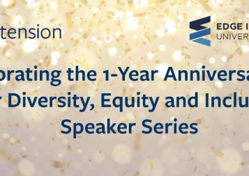 Text Banner for Diversity, Equity and Inclusion Speaker Series Anniversary