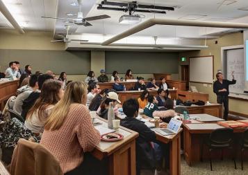 BHGAP students listen intently during a course lecture.