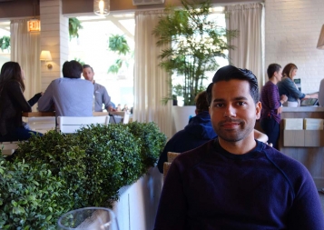 Khizar Sultan at the restaurant where the interview took place