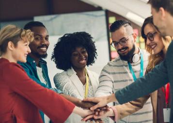 Group of diverse young professionals