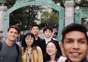 BHGAP students pose in front of UC Berkeley's iconic Sather Gate.