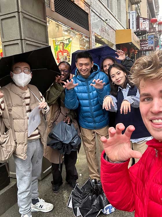 Mariane Iman Ndiaye and other visiting students exploring San Francisco China Town