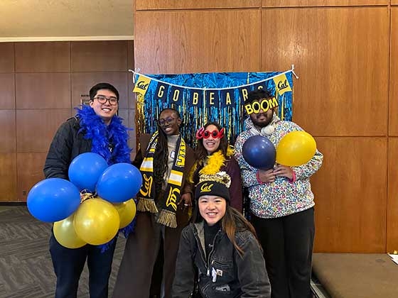 Mariane Iman Ndiaye and friends celebrate at BGA closing ceremonies