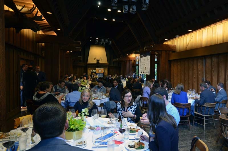 Attendees of the 2018 PFP Awards Dinner dine in the Faculty Club.