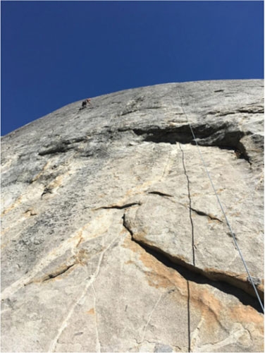 Photo of Edmond Matevosian rock climbing